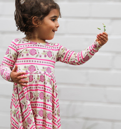 Pomegranate Soiree Bamboo Twirl Dress