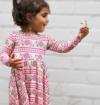 Pomegranate Soiree Bamboo Twirl Dress