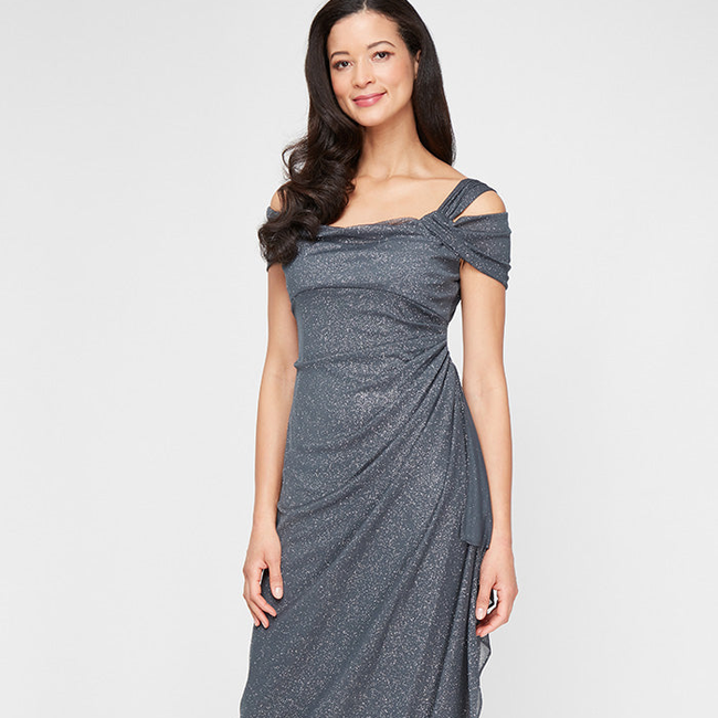 Hannah Glitter Mesh Gown-gallery-42887365886208