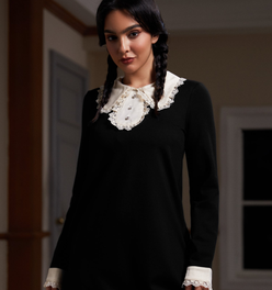 Laced Leaf Shift Dress