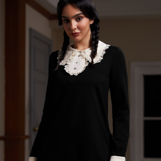 Laced Leaf Shift Dress-gallery-37223067287723