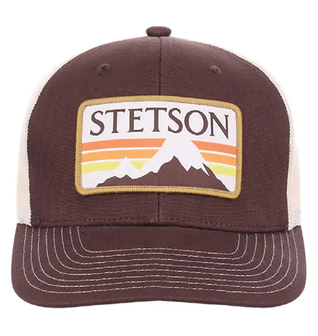 Stetson Glacier Mountain Patch ( Chocolate / Beige ) - Trucker Cap