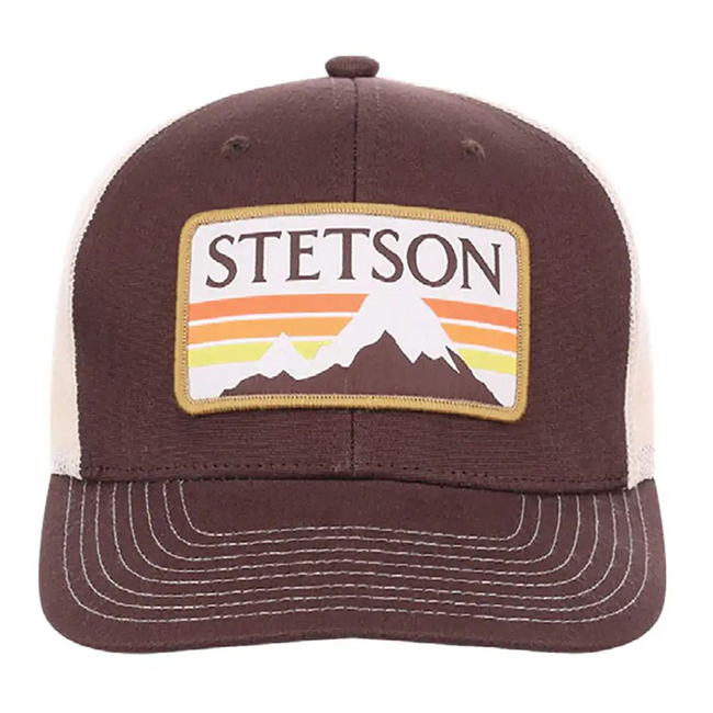 Stetson Glacier Mountain Patch ( Chocolate / Beige ) - Trucker Cap-gallery-47096299651378