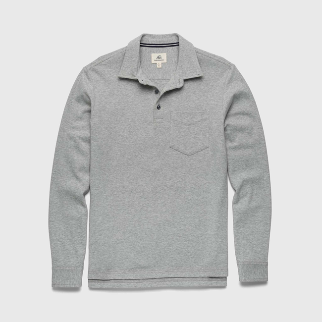Cary Fleece Polo - Heather Grey-gallery-44013881098498