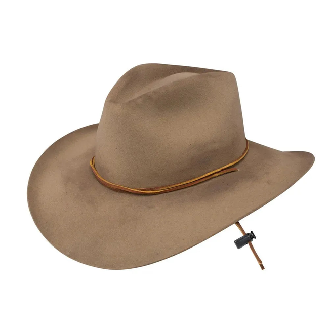 Stetson Kelly – Distressed Wool Felt Outback Hat-gallery-46122169532722