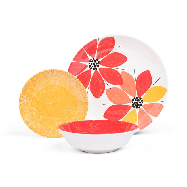 Melamine Everyday Tableware (12-Piece Set, 4 Place Settings)-gallery-53829109383540