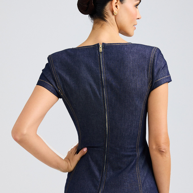 Brunella Sheen Denim Dress-gallery-43177149759738