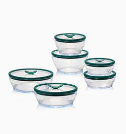 12-Piece Glass Round Dish Set