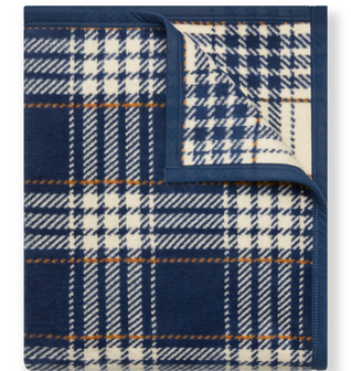 Autumn Plaid Vintage Blue Blanket