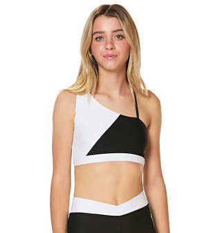 Ava Sports Bra - Black and White