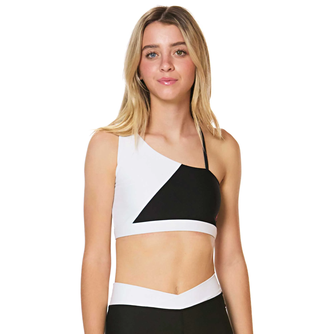 Ava Sports Bra - Black and White