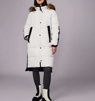 Outdoorsy Wool Combo Puffer Coat