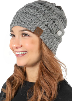 Women's Side Button Beanie (BHT)