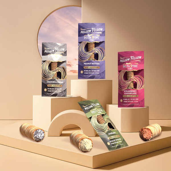 Sweet Meets Strong in Mellow Fellow’s New Delta 9 THC + CBD Baklava Sticks
