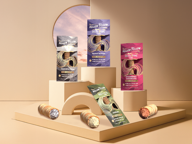 Sweet Meets Strong in Mellow Fellow’s New Delta 9 THC + CBD Baklava Sticks