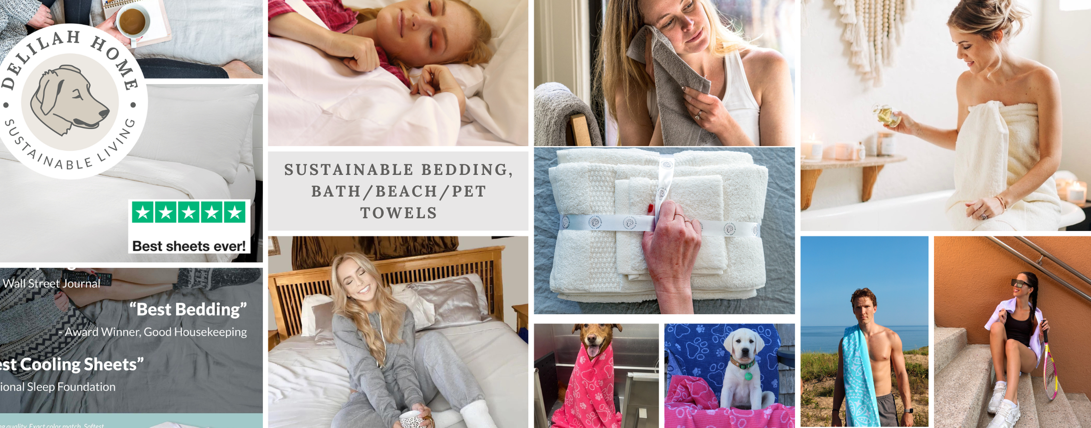 Delilah Home Sustainable Living- Bath-Beach-DogTowels-Bedding and Bed Sheets
