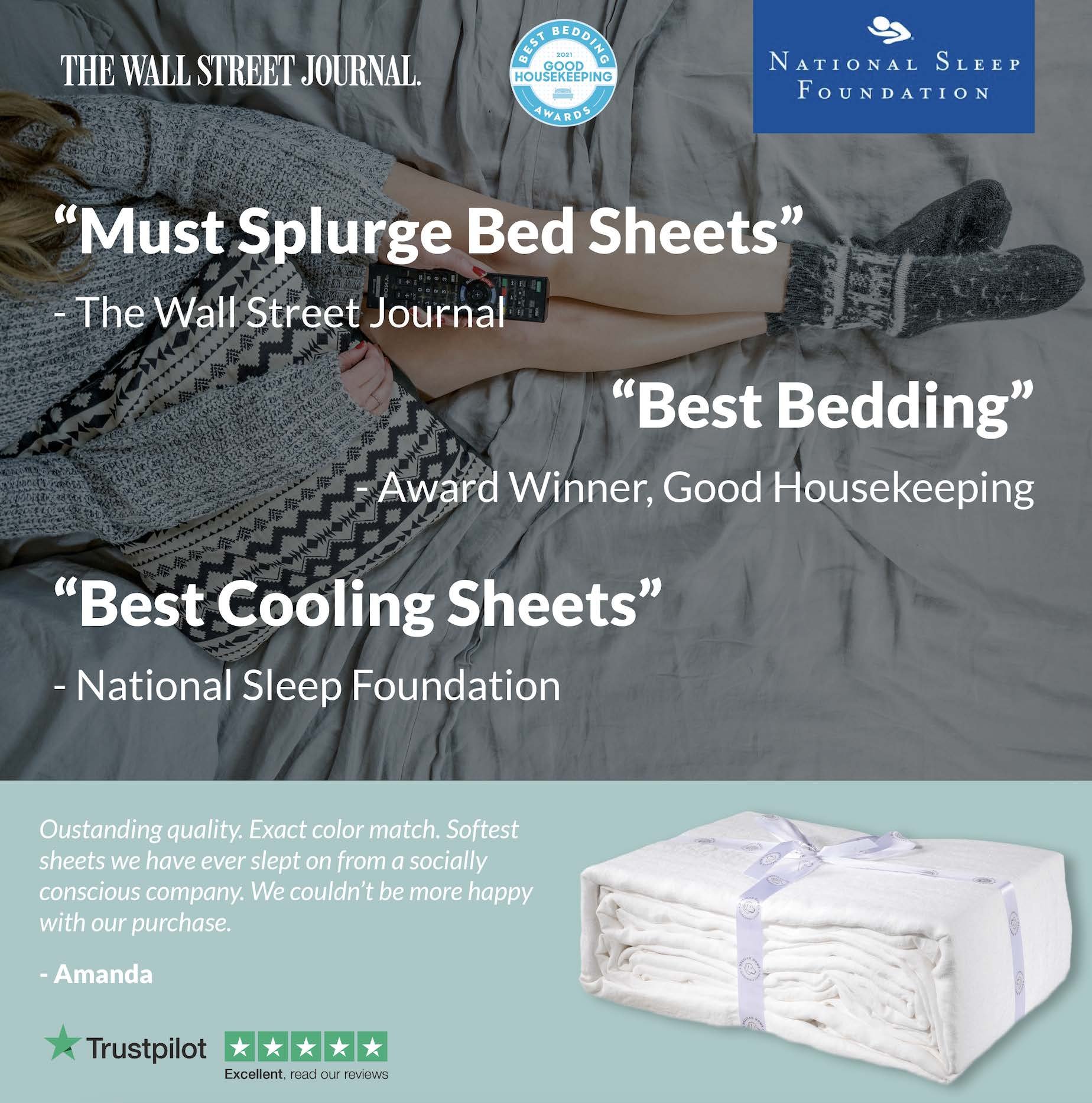 Delilah Home 100 Organic and Vegan Certified Hemp Bed Sheet Collection