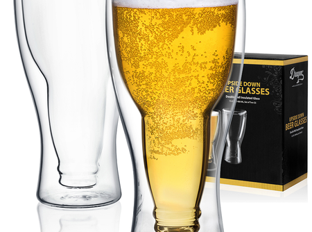 Upside Down Beer Glasses
