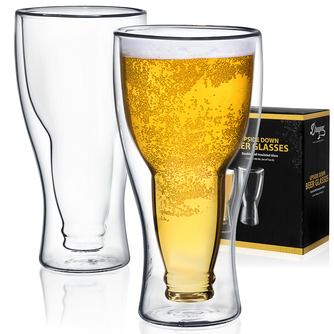 Upside Down Beer Glasses