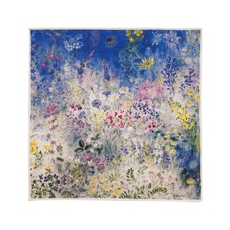 Silk Square Scarf Wild Flowers - OLIZ