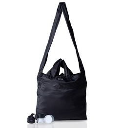 BLACK TETRA PACKABLE TOTE BAG
