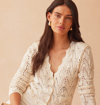 Blake Crystal Pointelle Cardigan
