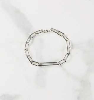 Paper Clip Link Bracelet (5.5mm) Sterling Silver