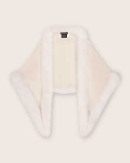 Capri Fur Trimmed Cashmere Shawl