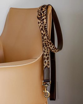 Wylde Brown Spotted Pony Fur Dog Leash