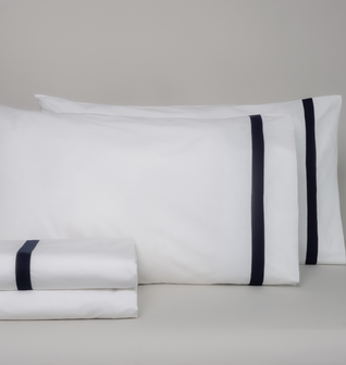 Saatva Banded Percale Sheet Set