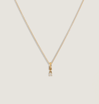 Milestone Drop Charm Diamond Necklace