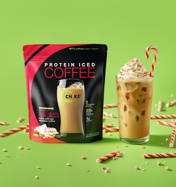 WHITE CHOCOLATE PEPPERMINT HIGH PROTEIN ICED COFFEE