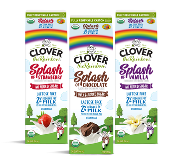 Clover the Rainbow® Milk with a Splash of Flavor