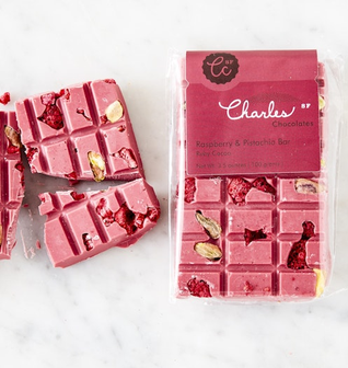 Ruby Garnet Chocolate Raspberry & Pistachio Bar