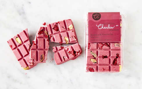 Ruby Garnet Chocolate Raspberry & Pistachio Bar