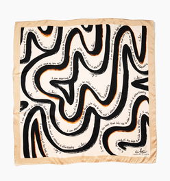 Law of Attraction Scarf 100% Mulberry Silk (Ginger)