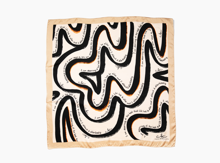 Law of Attraction Scarf 100% Mulberry Silk (Ginger)