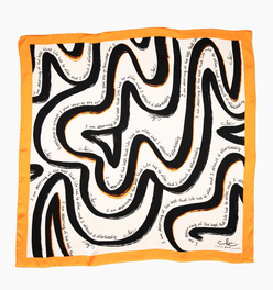 Law of Attraction Scarf 100% Mulberry Silk (Turmeric)