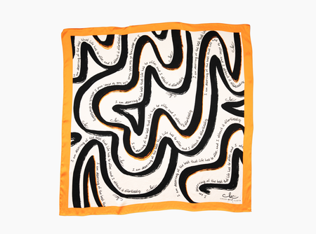 Law of Attraction Scarf 100% Mulberry Silk (Turmeric)