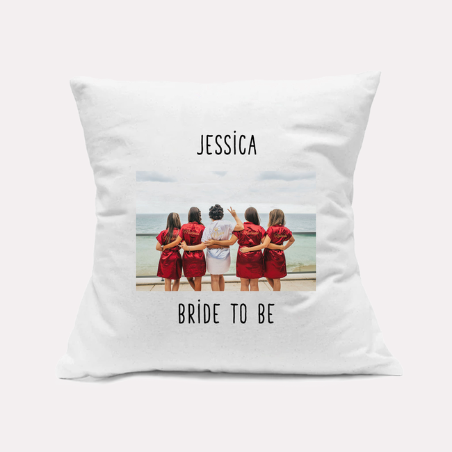 Custom Photo White Canvas Decorative Pillow.png