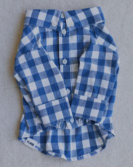Sylvan French Blue Gingham Dog Shirt