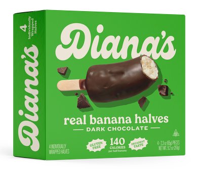 Dark Chocolate Covered Frozen Banana Halves