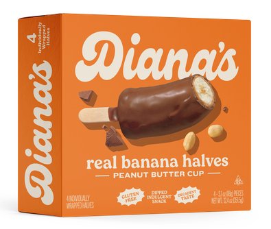 Peanut Butter Cup Frozen Banana Halves (4-Pack)