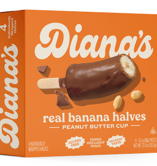 Peanut Butter Cup Frozen Banana Halves (4-Pack)