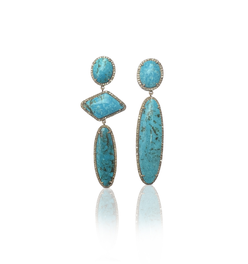 14k Kingman Turquoise Drop Earrings