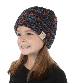 Ribbed Knit Beanie - Kids