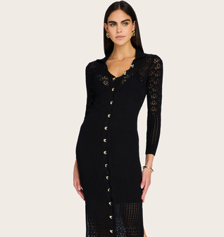 Eleni Pointelle Knit Dress