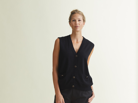 Enza Washable Cashmere Vest