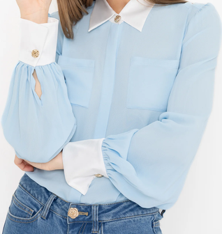 Denise Georgette Combo Blouse