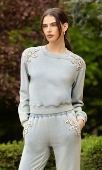 Julie Crystal Patch Sweatshirt